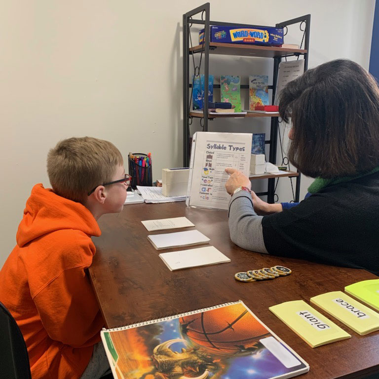 Dyslexia Interventionist tutoring a young student