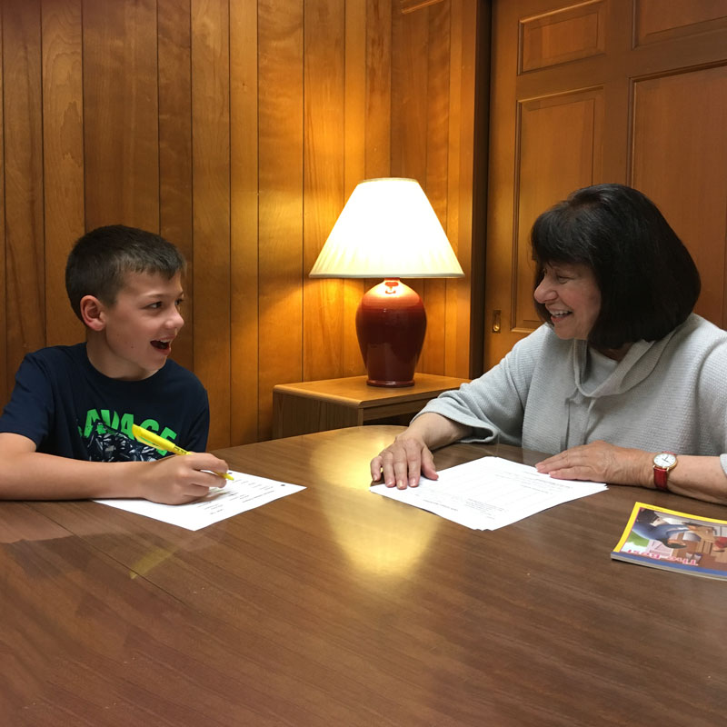 Dyslexia interventionist tutoring a student